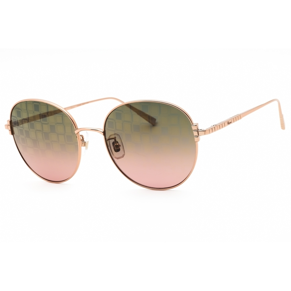 NWT Chopard SCHL03M-8FCL Gold Copper Round 57mm Sunglasses